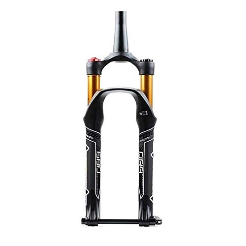 Mountain Bike Fork : FWC 26 / 27.5 / 29 Inch Bicycle Fork, Mtb Forks Barrel Type / Spine Tube / Up To 28.6 Mm / From 39.5 Mm * 220 Mm / Stroke 120 Mm / Golden Inner Tube 32 Mm / Open Gear 100 Mm