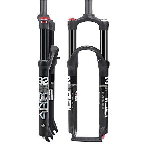 Mountain Bike Fork : FWC 26 / 27.5 / 29 Inch Mtb / Mountain Bike Fork, Double Air Chamber Suspension Front Fork / Hard Tube 28.6 X 30 X 220 Mm / Stroke 100 Mm / Fork Width 100 Mm / Stroke Tube 32 * 120 Mm / Axis 9 Mm