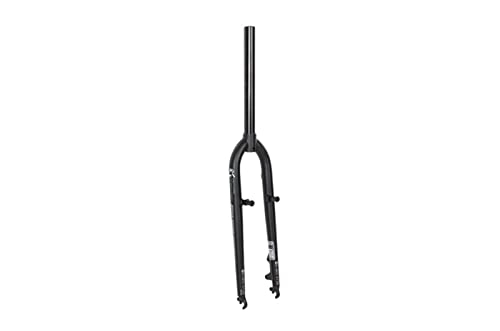 Mountain Bike Fork : GADEED Windspeed CM-3 Cr-Mo stees Front fork 28.6mm DISC and DISC+V 26inch MTB Rigid Fork Mountain bikes parts (Color : Disc-V dull black)