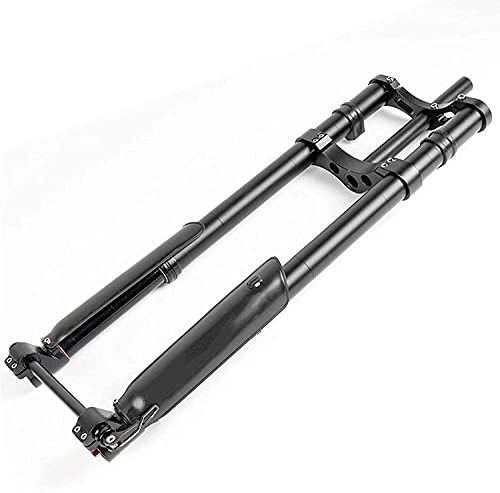 Mountain Bike Fork : GNY mountain bike forks Electric Bicycle Air Fork, 26 / 24 Inch DH MTB Bike Suspension Fork Cone Tube Double Shoulder Downhill Forks 15mm Through Axle 1-1 / 8" Threadless 160mm Stroke