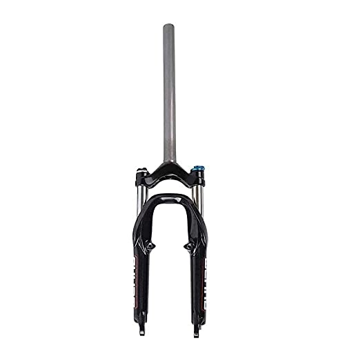 Mountain Bike Fork : GNY mountain bike forks MTB Bicycle Suspension Fork, Straight Steerer Front Fork Manual Lockout 105mm Travel 1-1 / 8" Lightweight Disc Brake Bicycle Fork (Color : Black, Size : 20 inches)