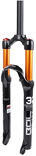 Mountain Bike Fork : GOEXM 29 inch MTB Bicycle Suspension Fork, Aluminum Alloy Shock Absorber Spring Front Fork Bike Straight Steerer Fork for Bicycle Accessories (Manual Lockout)
