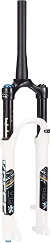 Mountain Bike Fork : GUOFENG Bike Shock Absorber Fork 26 / 27.5 / 29 Inch Cone Tube Damping Fork Stroke 120mm MTB Mountain Bicycle Suspension Forks (Color : White, Size : 26inch)