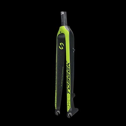 Mountain Bike Fork : GYPING Mountain Bike Front Fork, Carbon Fiber Straight Tube Hard Fork Disc Brake 26 / 27.5 Inch 29 Inch Full Carbon Bicycle Accessories, Green-29 inch