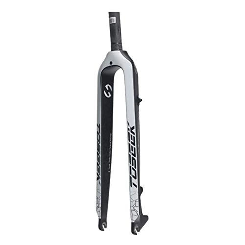 Mountain Bike Fork : GYPING Mountain Bike Front Fork, Carbon Fiber Straight Tube Hard Fork Disc Brake 26 / 27.5 Inch 29 Inch Full Carbon Bicycle Accessories, White-29 inch