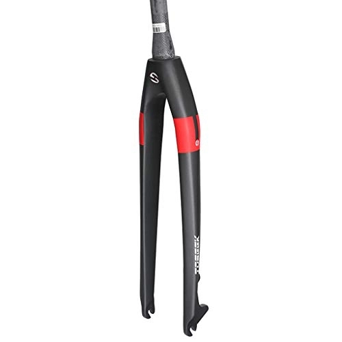 Mountain Bike Fork : GYPING Mountain Bike Hard Fork, 1-1 / 8" Conical Tube Front Fork Full Carbon Fiber Bicycle Accessories Disc Brake 26 / 27.5 Inch 29 Inch, Red-26 inch
