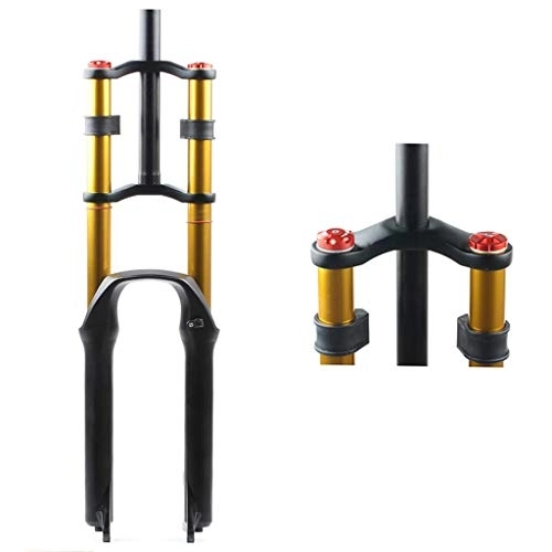Mountain Bike Fork : GYPING Mountain Bike Suspension air for，Double Shoulder DH Front Fork Disc Brakes Downhill Front Fork With Adjustable damping, A-26inch