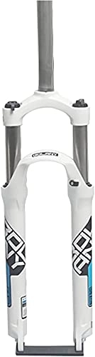 Mountain Bike Fork : GYTH Bicycle Front Forks Downhill Fork 26 / 27.5 / 29 Inch MTB Ultralight Mountain Bike Suspension Fork Air Shock Bicycle Accessories (Color : White3, Size : 29'')