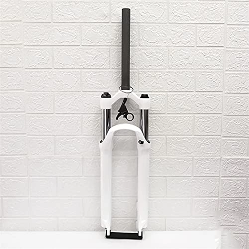 Mountain Bike Fork : GYWLY 26 / 27.5 / 29 MTB Suspension Forks Manual Lockout And Remote Lockout Aluminum Alloy Bike Forks, Straight Tube 28.6mm Travel 110mm (Color : White RL, Size : 26in)
