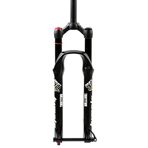 Mountain Bike Fork : GYWLY 26 / 27.5 / 29in Mountain Bike Shock Fork Air Fork With Rebound Adjust MTB Suspension Forks Travel 100mm 1-1 / 8" Thru Axle 15mm100mm Hand / Line Control (Size:27.5in Color:RL)