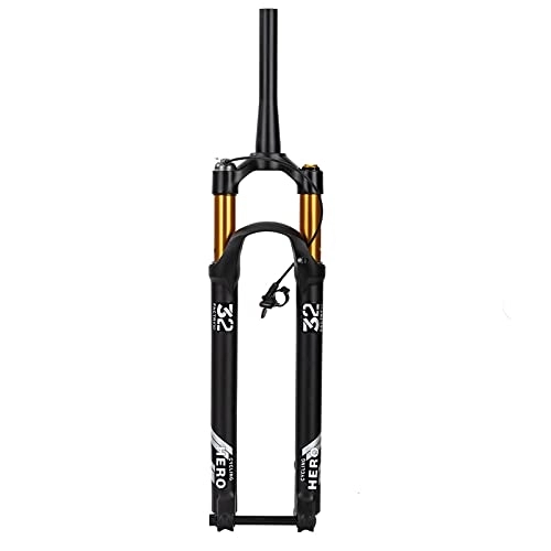 Mountain Bike Fork : GYWLY 27.5 / 29 Inch MTB Bicycle Aluminum Alloy Suspension Fork, Tapered Steerer MTB Front Fork Thru Axle 15 100mm Travel 120mm (Size : 29in)