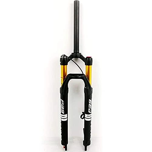 Mountain Bike Fork : GYWLY Bike Front Forks With Rebound Adjust Manual Lockout MTB Air Suspension Fork Travel 100mm 1-1 / 8 28.6mm QR Matte (Size : 27.5in)