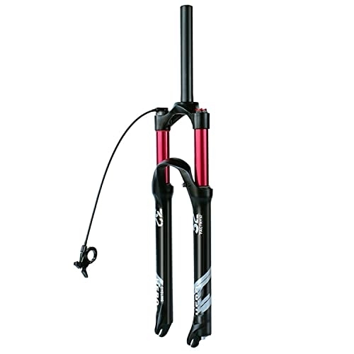 Mountain Bike Fork : HANHJ Mountain Bike Front Fork, 26 / 27.5 / 29 Inch Air Mountain Bike Suspension Fork Suspension MTB Gas Fork 120mm Travel Straight / Tapered Tube Bicycle Front Fork, Linear Control-26