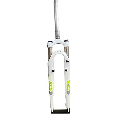 Mountain Bike Fork : HannNar Mountain Bike Suspension Fork Straight Air Plug bounce adjustment 26inches 700C 28.6mm, white / green