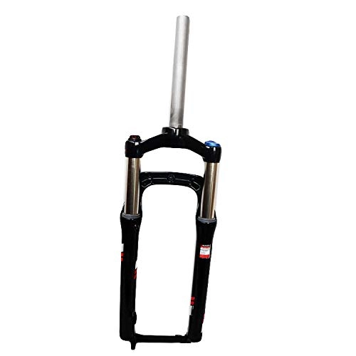 Mountain Bike Fork : HannNar Mountain Bike Suspension Fork Straight Air Plug bounce adjustment Snow Beach 26inches, black / red
