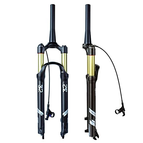 Mountain Bike Fork : HCJGZ Suspension Forks 28.6 / 39.8Mm, Quick Release 9 × 100Mm Remote Locking Mountain Bike Bicycle Shock Absorber Fork