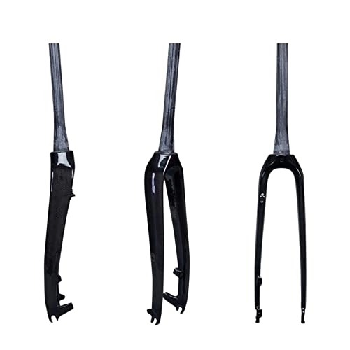 Mountain Bike Fork : HENGLE bicycle front fork Cycling Mountain Bikes MTB Front Fork Carbon Fiber Bicycle Hard Fork Tapered 1-1 / 8" To 1-1 / 2" Disc Brake Super Light 480g outdoor leisure (Color : Gloss)