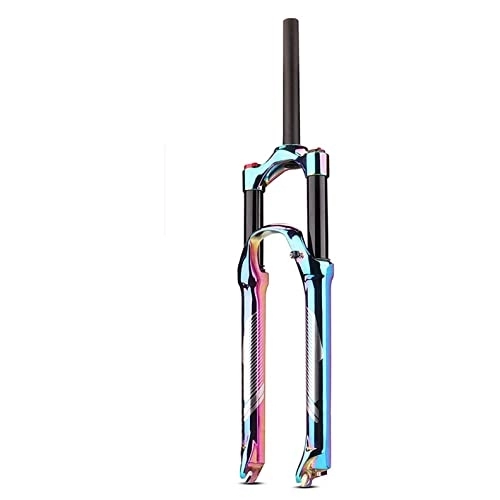 Mountain Bike Fork : HENGSEN Bicycle Fork, Mountain Bike Suspension Fork, Front Fork with Rebound Adjustment for 29 Inch Bicycles, Colorful
