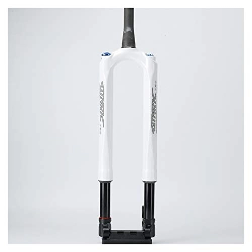 Mountain Bike Fork : HEQIE-YONGP Bicycle Carbon Fork MTB Mountain Bike Fork Air 27.5 29" RS1 ACS Solo 15MM*100 Predictive Steering Suspension Oil and Gas Fork Bike Replacement Parts (Color : 29 inch white)