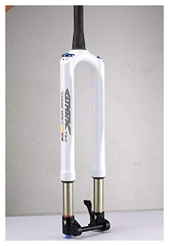 Mountain Bike Fork : HEQIE-YONGP Bicycle Fork Mountain Bike Fork 27.5 29er RS1 ACS Solo Air 100 * 15MM Predictive Steering Suspension Oil And Gas Fork Bike Replacement Parts (Color : 27.5INCH White)