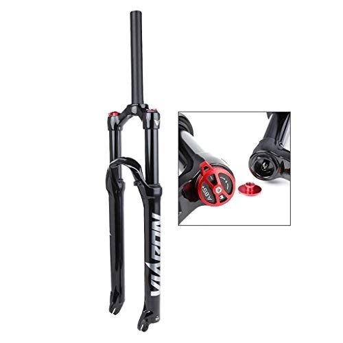 Mountain Bike Fork : HerfsT 26 / 27.5 / 29 Inch Mountain Cycling Bicycle Front Suspension Fork 120mm Travel 1-1 / 8" Black, Silver Label Manual Lockout