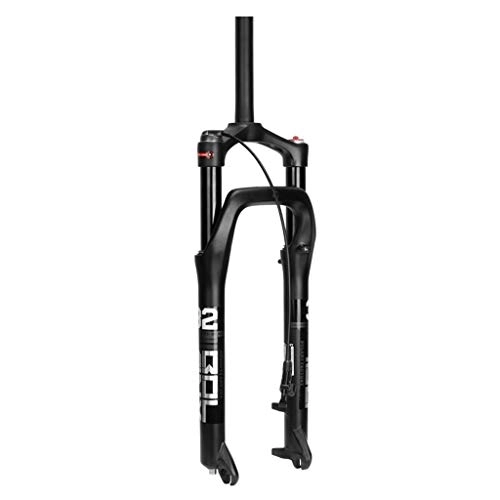 Mountain Bike Fork : HerfsT 26 Inch Alloy Air Fork 1-1 / 8" Travel 115mm Width 135mm Suspension Fork for 4.0" Tire Black Remote Lock Out