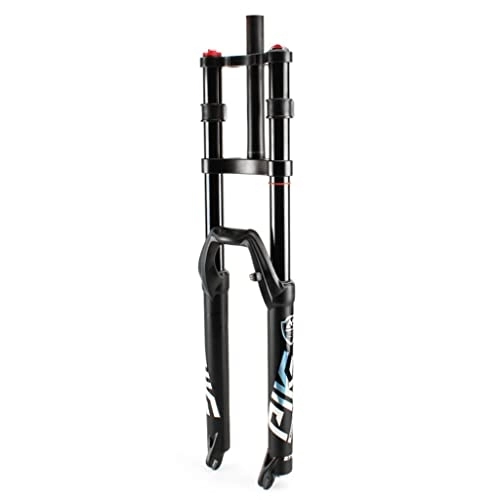 Mountain Bike Fork : HerfsT Bike MTB Front Fork 26 27.5 29 Inch Downhill Suspension, Double Shoulder Control DH Air Pressure Straight Tube Ultralight Bicycle Shock Absorber Black
