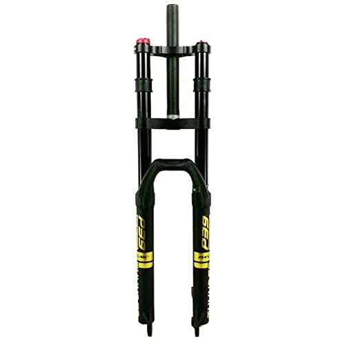Mountain Bike Fork : HerfsT DH Downhill Mountain Bike Suspension Fork 26 27.5 29 Inch Travel 160mm MTB Air Fork Double Shoulder Front Fork 1-1 / 8 Straight Tube With Lockout (Color : Gold, Size : 27.5inch)
