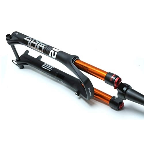 Mountain Bike Fork : HerfsT Mountain bike bicycle shock-absorbing front fork 27.5 / 29 inches, Conical barrel shaft air fork wire control / shoulder control
