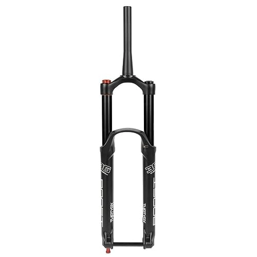 Mountain Bike Fork : HerfsT Mountain Bike Suspension Fork 27.5 29 DH MTB Air Fork Travel 180mm Rebound Adjustable Manual Lockout 1-1 / 2'' Tapered Fork Boost 15x110mm Thru Axle (Color : Black, Size : 27.5inch)