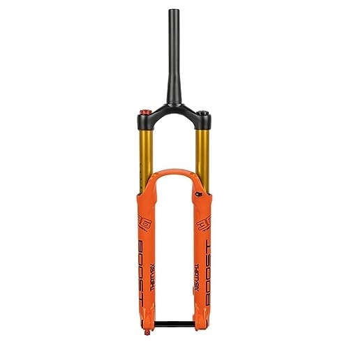 Mountain Bike Fork : HerfsT MTB Fork 27.5 / 29 Inch Mountain Bike Air Suspension Fork Travel 160mm 1-1 / 2'' Tapered Fork Rebound Adjustable 15x110mm Boost Disc Brake Manual Lockout (Color : Orange, Size : 29'')