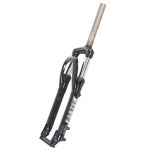 Mountain Bike Fork : HHHKKK MTB Bike Suspension Fork Bike Oil Spring Suspension Forks, Disc Brake Suspension Front Fork Black and White Thick and Durable 26", Suitable for Most Models on the Market