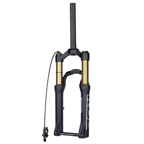 Mountain Bike Fork : HIMALO 24'' Mountain Bike Air Suspension Fork Travel 110mm Rear Bridge MTB Fork 1-1 / 8 Straight Tube Front Fork Thru Axle 15 * 100mm Manual / Remote Lockout (Color : Remote)