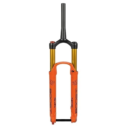 Mountain Bike Fork : HIMALO 27.5 29 Inch Mountain Bike Suspension Fork Travel 140mm Air Fork 1-1 / 2 Tapered Tube Boost MTB Fork Rebound Adjustable Manual Lockout XC / DH / AM (Color : Orange, Size : 29'')