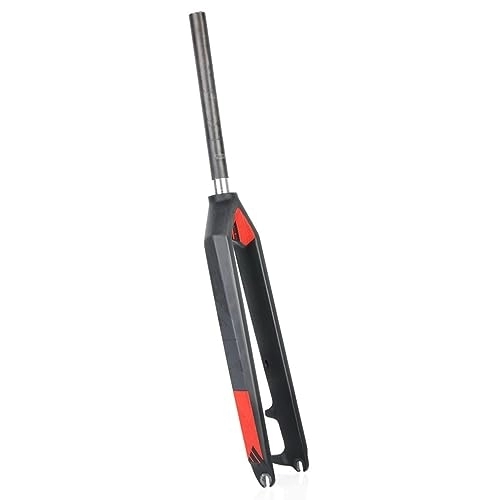 Mountain Bike Fork : HIMALO Carbon MTB Rigid Fork 26 / 27.5 / 29 Mountain Bike Fork Disc Brake 1-1 / 8 Straight Front Fork Threadless Quick Release 9 * 100mm QR (Color : Red, Size : 29'')