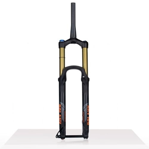 Mountain Bike Fork : HIMALO DH MTB Air Fork 27.5 / 29 Downhill Mountain Bike Suspension Forks Travel 160mm Thru Axle 15 * 110mm Boost Tapered Fork Rebound Adjust, Gold (Color : Manual, Size : 27.5'')