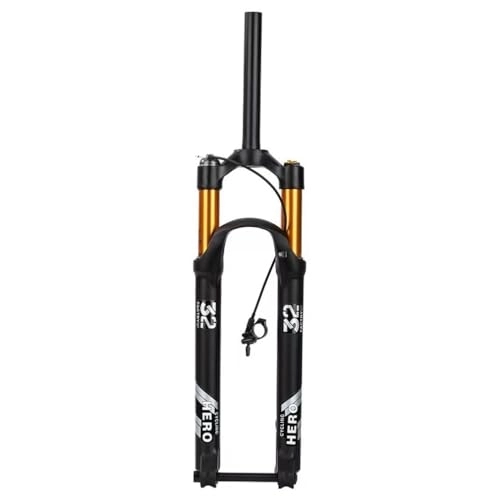 Mountain Bike Fork : HIMALO MTB Air Fork 27.5 29 Mountain Bike Suspension Fork Travel 100mm Thru Axle 15x100mm Straight / Tapered Front Fork Remote Lockout Disc Brake XC (Color : Straight, Size : 27.5'')