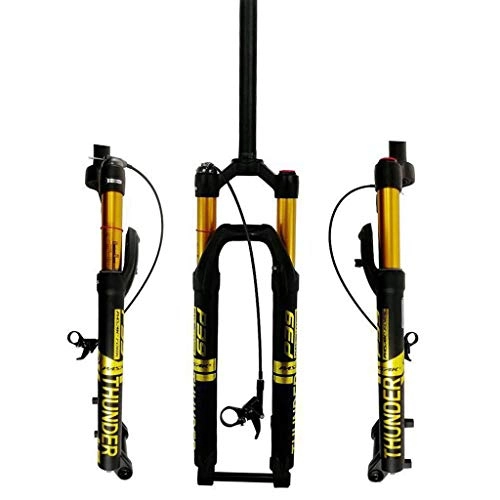 Mountain Bike Fork : HJRD Air fork 27.5"29" Bicycle suspension fork MTB 1-1 / 8"Straight steerer 100mm travel 15x100mm axle Remote Lockout Bike Fork for mountain bikes