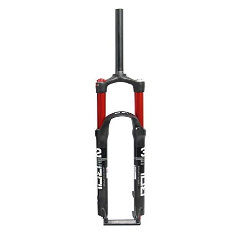 Mountain Bike Fork : HKD Bicycle Suspension Forks 100mm Travel Alloy Shock MTB Straight Steerer Front Fork with Rebound Adjustment (Color : Red, Size : 26 inch)