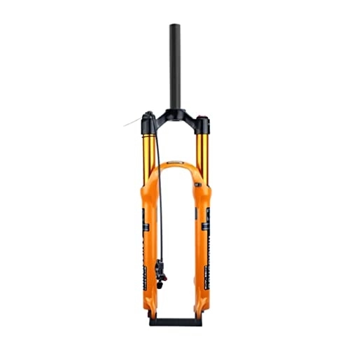 Mountain Bike Fork : HSQMA MTB Air Suspension Fork 26 / 27.5 / 29 Travel 100mm Rebound Adjust 1-1 / 8 Straight Tube QR 9mm Remote Lockout XC AM Ultralight Mountain Bike Front Forks (Color : Gold 29inch)