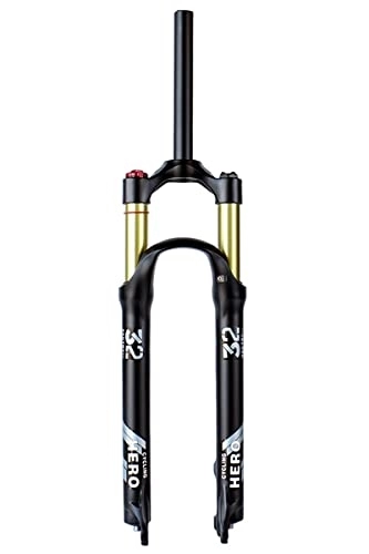 Mountain Bike Fork : HSQMA MTB Fork 26 / 27.5 / 29 Inch Mountain Bike Suspension Fork Travel 100mm Air Fork Disc Brake Bicycle Front Fork QR 9mm (Color : Straight manual, Size : 29'')