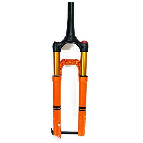 Mountain Bike Fork : HUANGB 27.5 / 29" Suspension Fork, MTB Mountain Bike Aluminum Alloy Conical Tube Cone Disc Brake Damping Adjustment Travel 100mm, A-27.5inch