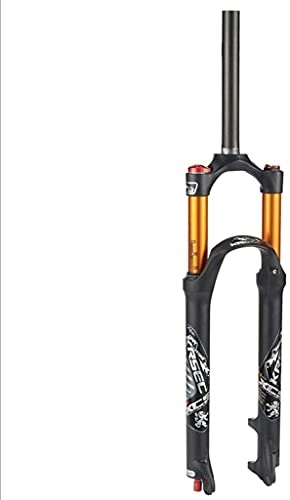 Mountain Bike Fork : Huolirong Bike suspension forks bike fork Bicycle Fork 26" 27" 29" Bike Fork Mtb Air Suspension Straight Steerer 1-1 / 8" Travel 100Mm Disc Brake Manual Lockout 9Mm (Color : Black, Size : 27.5in)