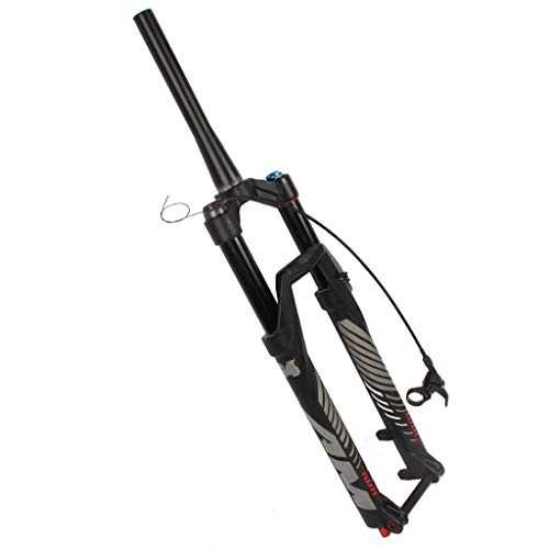 Mountain Bike Fork : HWL 26 Inch 27.5" MTB Suspension Fork Air Forks, Damping Adjustment Conical Tube Remote Control Shock Absorber Unisex's Travel 100mm (Color : A, Size : 26 inch)