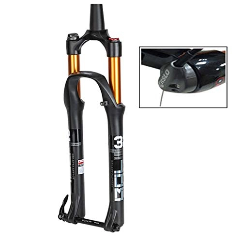 Mountain Bike Fork : HWL 27.5 Inch Suspension Fork 29" Bike MTB Forks, Cycling Ultralight Remote Control Conical Tube Disc Brake Unisex Bicycle Shock Absorber (Color : B, Size : 27.5 INCH)