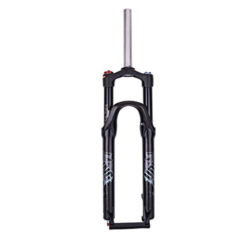 Mountain Bike Fork : HWL Bike Suspension Forks 26 27.5 Inch, MTB Bicycle Gas Fork Damping Adjustment Magnesium Alloy Straight Tube Disc Brake Travel 120mm (Size : 26INCH)