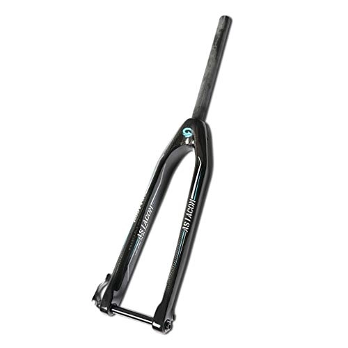 Mountain Bike Fork : HWL Carbon Fiber Suspension Forks 29 Inch, MTB Bike Cycling Fork Lightweight Suspension 1-1 / 8" Unisex's Travel 100mm Black (Color : B, Size : 29inch)