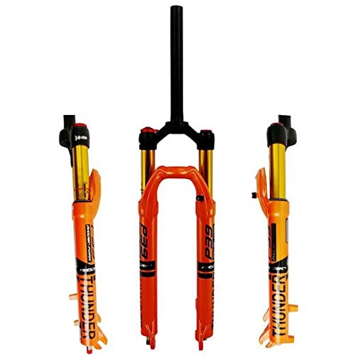 Mountain Bike Fork : HWL Mountain Bike Suspension Forks 27.5 Inch, Magnesium Alloy Road Bicycle Remote Control MTB Bikes Gas Fork 1-1 / 8" Disc Travel 120mm (Color : B, Size : 29 INCH)