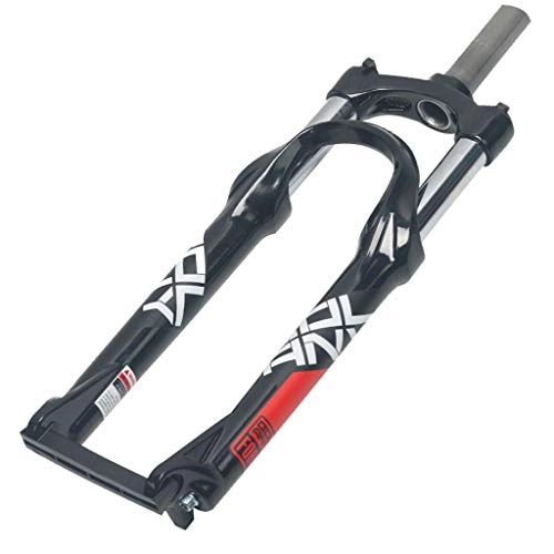 Mountain Bike Fork : HWL Suspension Fork 24 Inch, MTB Bike Bicycle Cycling Conical Tube Disc Brake Remote Control Adjustable Steerer Travel 100mm (Size : 26 INCH)