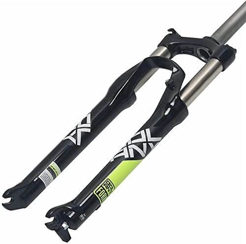 Mountain Bike Fork : HyiFkJ 26 / 27.5 / 29 Inch Mountain Bike Suspension Fork, Shoulder Control Straight Tube Downhill Front Fork Aluminum Alloy MTB Air Fork Stroke 100mm Disc Brake Quick Release (Color : D, Size : 26inch)
